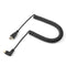 High Speed HDMI to Mini HDMI Cable Extensible Spring Left Curl HDMI Wire #gib