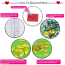 40 x 30cm Small Round Mosaic Lily Vase Embroidery DIY Diamond Painting Decor