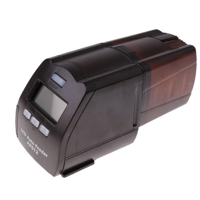 Black Fish Tank Fish Feeder Dispenser Automatic Fish Food Feeder Battery,