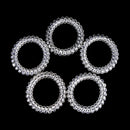 5pcs Lady Girl Clear Elastic Rubber Hair Ties Spiral Rubber Rope Hairb JR