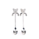stainless steel coffee tea bear spoon hanging cups tableware kitchen supplies JR