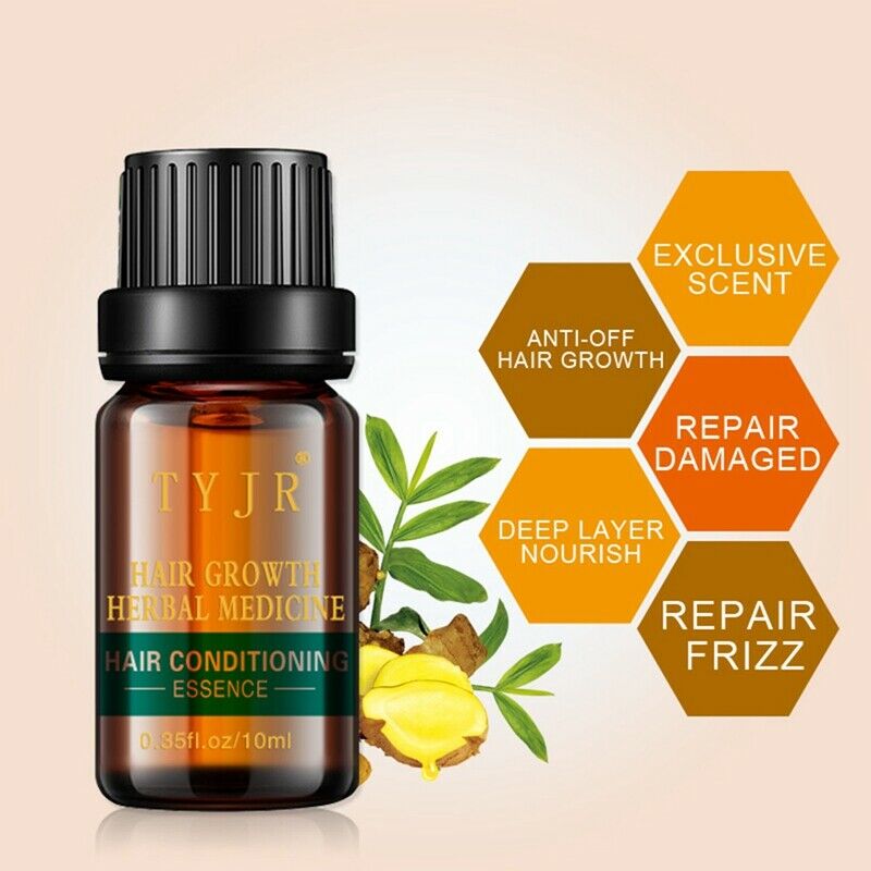 Tyjr Fast Powerful Hair Growth Serum Hair Growth Essential Oil Treatment Pr D8G9
