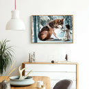 Girl and Wolf Full Drill Diamond Painting Home Decor DIY Mosaic Picture