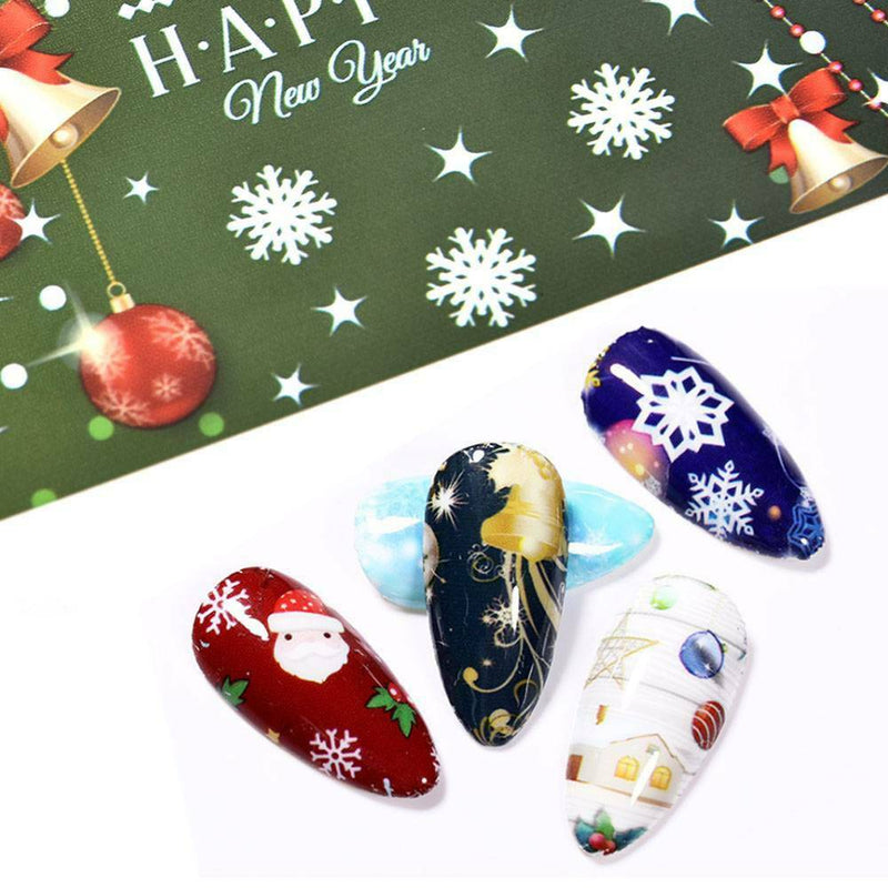 10 Pcs Nail Transfer Foil Colorful Halloween Christmas Nail Decals DIY Nail Art*