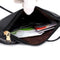 Women PU Leather Crown Shoulder Bags Zipper Casual Crossbody Bags/Black