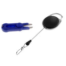 Plastic Tube Cutter Fishing Zinger Retractor Fly Fishing Tools Combo Blue