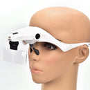 Headband Magnifier Lighted Glass + 5 Lens for Hobby Repair Reading older M xe Hn