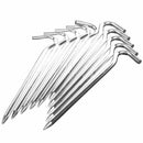18cm long metal tent pegs heavy duty ground camping / gazebo / tent / awnin