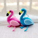 Cartoon Flamingo Plush Keychain Handbag Car Keyring Buckle Key Chains Jewelr M&E