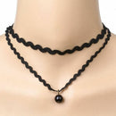 6 Pieces Choker Necklace Set Stretch Velvet Classic Gothic Tattoo Lace Chok R1M4