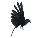 Lifelike Realistic Birds Artificial Feathered Raven Home Decoration -Black