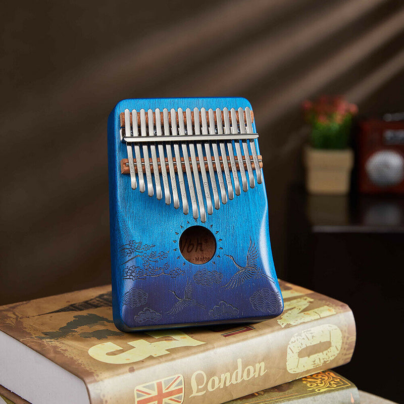 Mahogany Gradient Crane 17 Keys Kalimba Musical Instrument Wood Thumb Piano