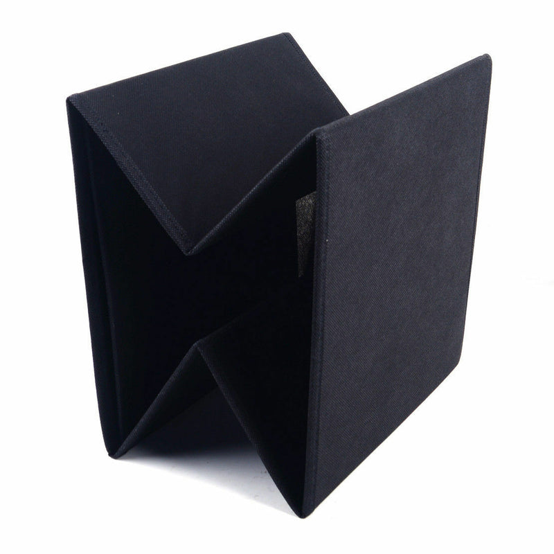 BLACK Square Foldable Fabric Storage Box Collapsible Home Clothes Organizer Cube