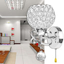 Led Modern Crystal Wall Lamp Sconce Light Bulb Bedroom Hallway Lighting Fix U3K6
