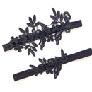 2pcs Wedding Garters Black Lace Floral Sexy Garters Bride Bridal Leg Garter
