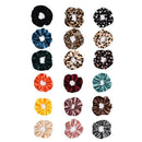 18pcs Solid Color Scrunchies Women Elastic Hair Rings Ponytail Holder Ornaments