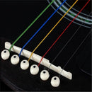 6PCS Stylish Lots Steel Rainbow Colorful Color Strings for Acoustic Guitar Gift