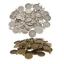 100pcs 25mm Round Alloy Base Cameo Setting Cabochon Charms Pendant DIY Craft
