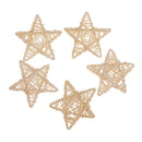 5pcs 7cm Natural Star Rattan Wicker Ball Christmas Tree Ornaments Decoration