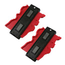 2 Pieces 120mm Irregular Profile Measuring Gauge Contour Duplication - Red
