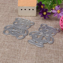 2pcs Lively Bear Designs Metal Cutting Dies Stencils for Scrapbooking A