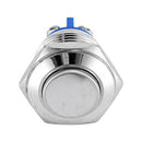 2x Waterproof Push Button Switch 16mm 3A/250V Metal Momentary Horn Self ESO