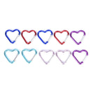 10Pcs Outdoor Ring Shape Carabiner Key Chain Clip Hook Lock Buckle Climb C BX