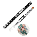 Nail Brush Pen Dual-ended Slice Shape Tool LED UV Poly Gel Manicure Set