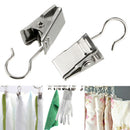 10PCS Stainless Steel Alligator Curtain Drapery Hook Small Clips Clamps Hanger