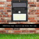 100 LED Solar Motion Sensor Wall Light Waterproof Garden Yard Security Lamp