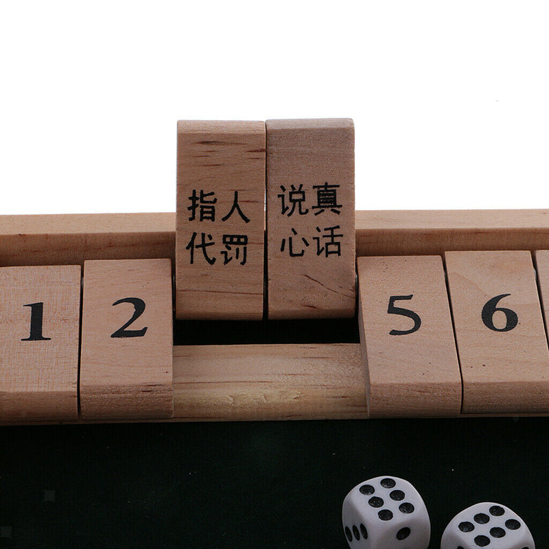 Shut The Box Board Game Set Number Drinking Games Party Club Family Game