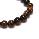 Natural Stone Tiger Eye Beads Hematite Stretch Bracelet Men Charm Bangle Jewelr-