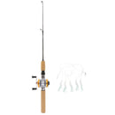 Lightweight Ice Fishing Rod and Reel Combo Travel Fishing Pole Line Hook - M