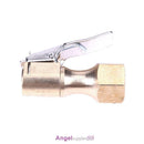 Brass Car Tire Inflator Tool Valve Stem Connector Air Chuck Lock On Clip