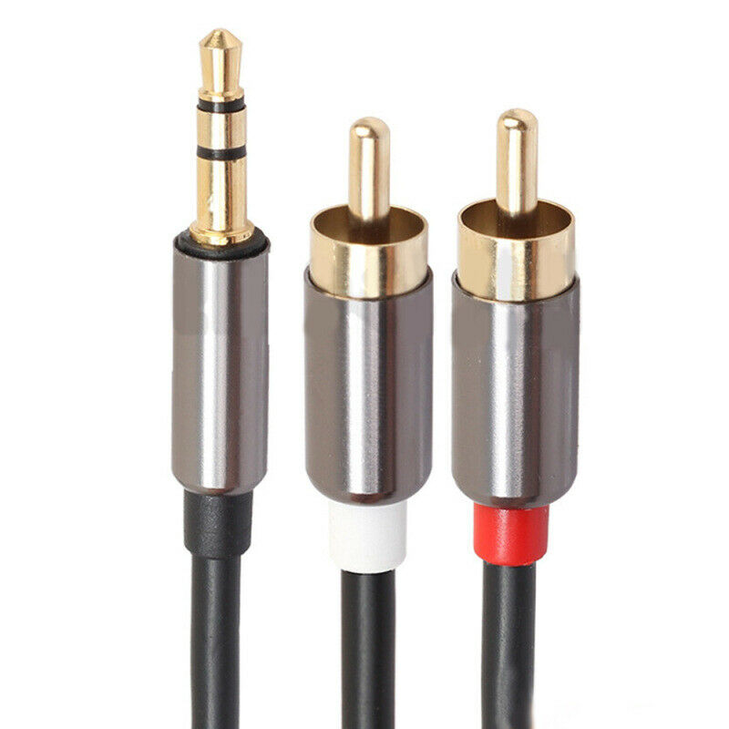 3.5mm Jack Plug AUX Male to 2 x RCA Phone CD player Computer TV Audio Cabl XFC