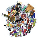 48Pcs/bag hip hop punk music band stickers DIY suitcase laptop car stickers FT