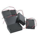 6pcs Electrical Battery Holder Box Case Lead 3 x 1.5V AA Black + Cap I7B4