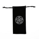 1pc velvet tarot card storage bag six-pointed star pattern board game card bag L
