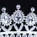 Baroque Big Rhinestone Crystal Beaded Headband Tiara Bride Crown Luxury Wed