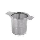 Durable Home Stainless Steel Tea Infuser Filter Strainer Double Handle Basket