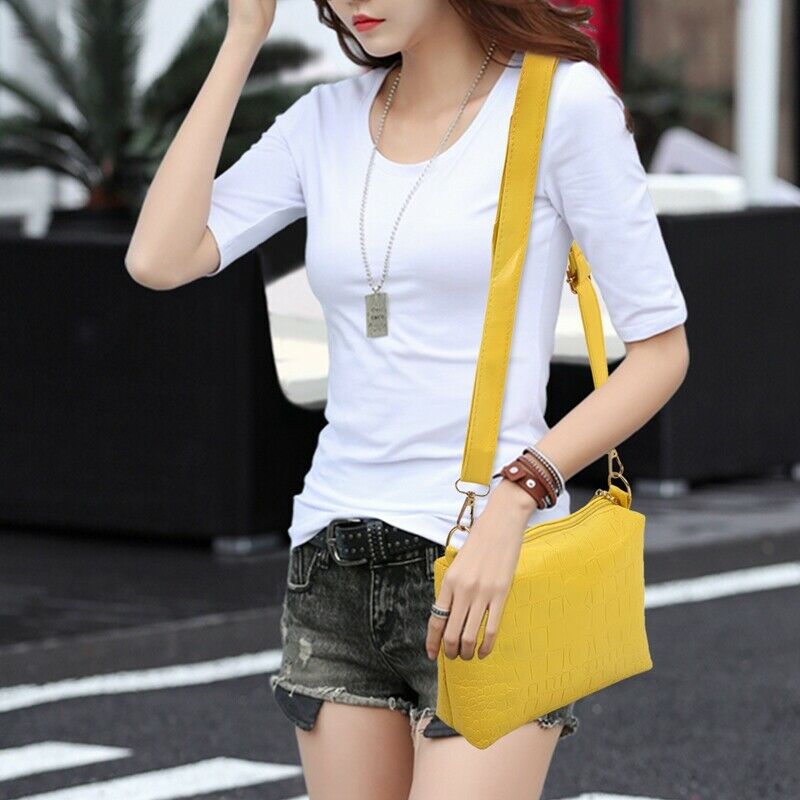 unique Shoulder bag Crocodile Grain Three-pieces Mother Son Messenger Bag ( S2Y6