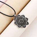 Yoga Lotus Mandala Necklace Tibetan Buddhist Protection Pendant