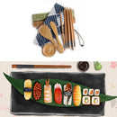 11pcs/Set Sushi Roller Bamboo Mat Spoon Chopsticks Maker Food Rolling To NVJ