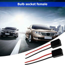1 Pair 12V-24V Bulb Socket Female Adapter Connector for Car Headlight Fog Lamp