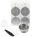 with Disposable Aluminum Foil Set Compatible with Lavazza Mio Italian Capsu