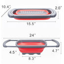 Kitchen Collapsible Colander Over The Sink Strainer With Steady Base For St L7I2