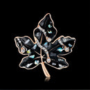 Korean Maple Leaf Pins Brooch Rhinestone Clothes Badge Backpack Accessories