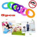 5PCS Anti Mosquito Insect Repellent Wrist Hair Band Bracelet Camping Outdoor