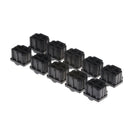 10Pcs Ethernet Hub Port RJ11 Anti Dust Cover Cap Protector Black 3C