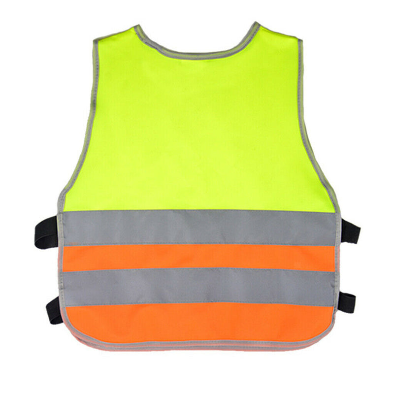 Kids Reflective Vest Traffic with Reflective Strips Outdoor Walking Age 3-12 S